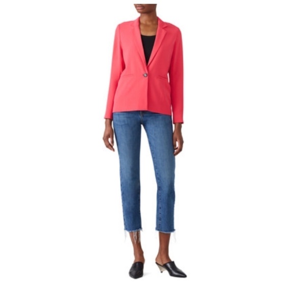 PARKER • Pink Bo Blazer Work Jacket One Button - Picture 2 of 9